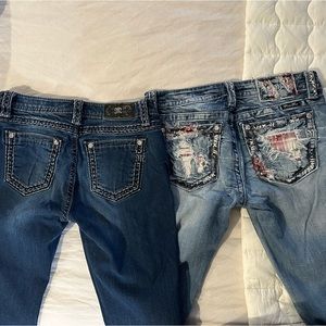 Two pairs of Miss Me Jeans